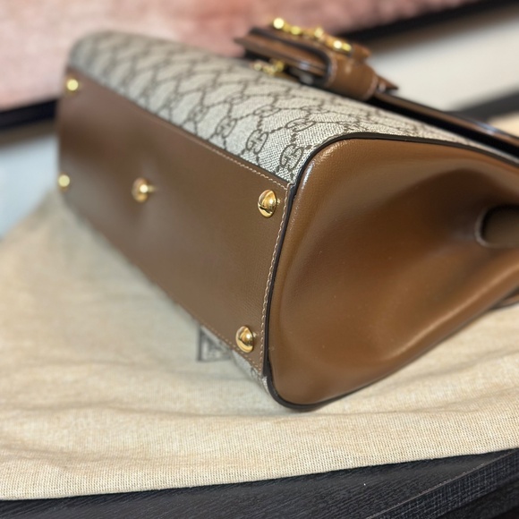 ✨ Gucci Horsebit 1955 GG Supreme Top Handle Bag w/ COA & 2 Straps ✨ - Picture 6 of 16